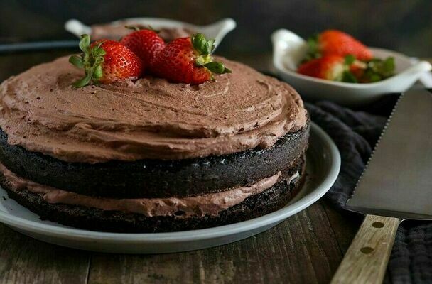 Vegetarian Chocolate Brownie Cake