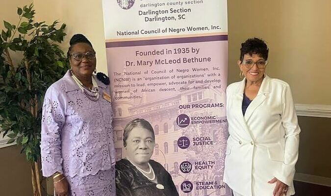 President of the Darlington County Section, Mary B. Abraham and Representative Patricia Henegan