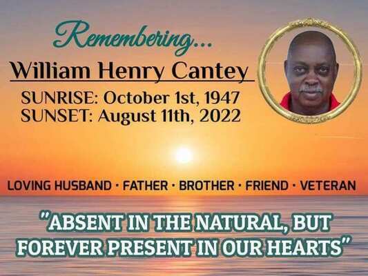 William Cantey October 1, 1947 - August 11, 2022