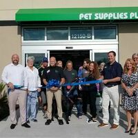 Beth Stedman, President/CEO Georgetown County Chamber of Commerce; Tom Winslow, Attorney Goldfinch Winslow; Claudia Berner, Board President Georgetown County Chamber of Commerce and Owner of Homewatch CareGivers of the Grand Strand; Derek Beisel, Owner of Happie Dog; Tim Fisher, Assistant Store Team Lead of Pet Supplies Plus of Murrells Inlet; Ann Parker, Team Member of Pet Supplies Plus of Murrells Inlet; Bobby Dallam with Shadoe the dog, Shift Supervisor of Pet Supplies Plus of Murrells Inlet; Gavin Durden, Team Member of Pet Supplies Plus of Murrells Inlet; Lori Nebel, Owner of Pet Supplies Plus of Murrells Inlet; Susan Cyr, Team Member of Pet Supplies Plus of Murrells Inlet; Troy Moss, Owner of Troy Moss &amp; Associates Allstate Insurance; Julie Dyer, Community Engagement Manager of Georgetown County Chamber of Commerce; Clayton Stairs, Tourism Manager of Georgetown County Chamber of Commerce