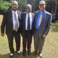 Pictured are Brothers Polemarch Brother Kevin N. Brown Life Member, Brother Gene Thompson, Sr. and Brother Dr. Whitley E Brown, Sr.