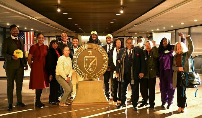 A delegation of community and environmental justice leaders visited the US Department of Energy to discuss environmental concerns in poorer communities.